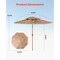 9 Ft Tiki Umbrella Thatched Patio Tilt Hawaiian Style Poolside